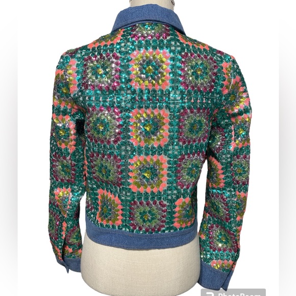 Manoush Sequin Denim Jacket - Picture 3 of 14